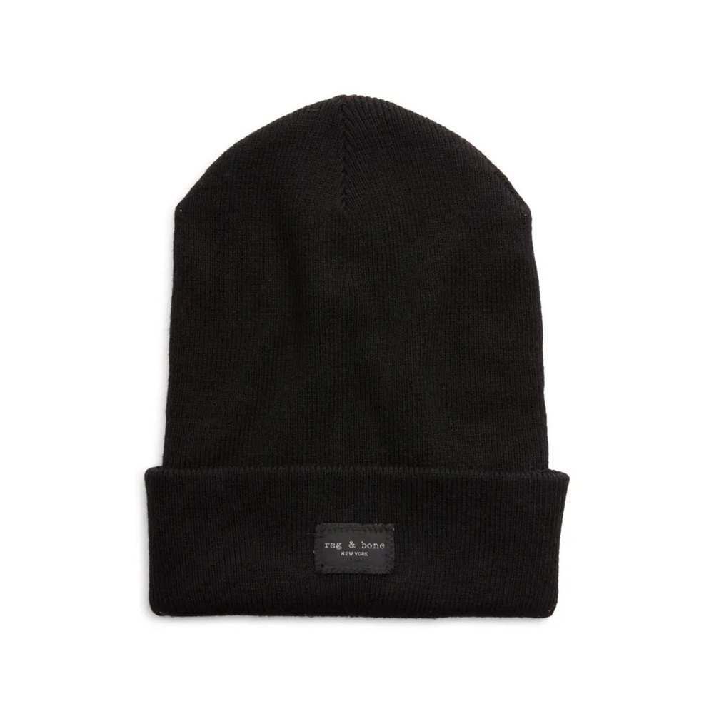 rag & bone Addison black beanie